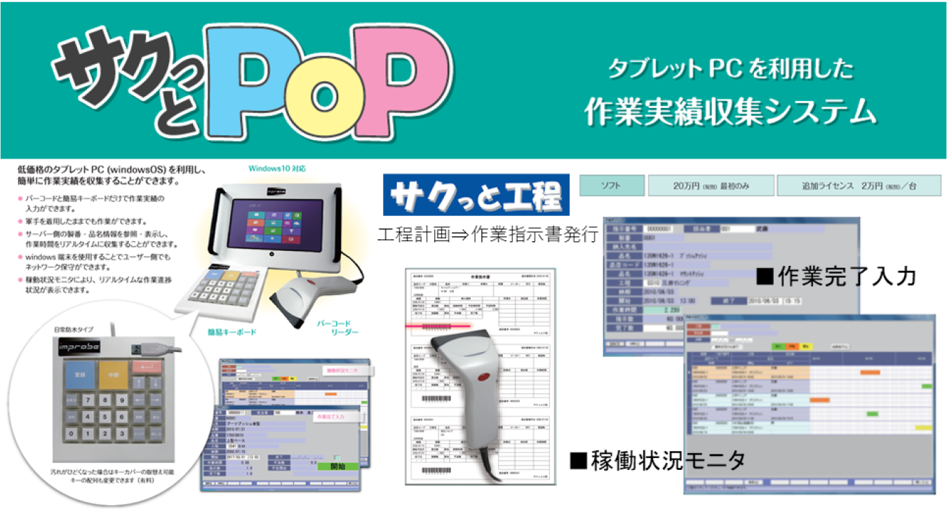 実績収集システム「サクッとPOP」